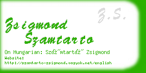 zsigmond szamtarto business card